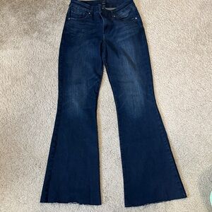 Express 70’s Flare Women's Flared Dark Blue Jeans